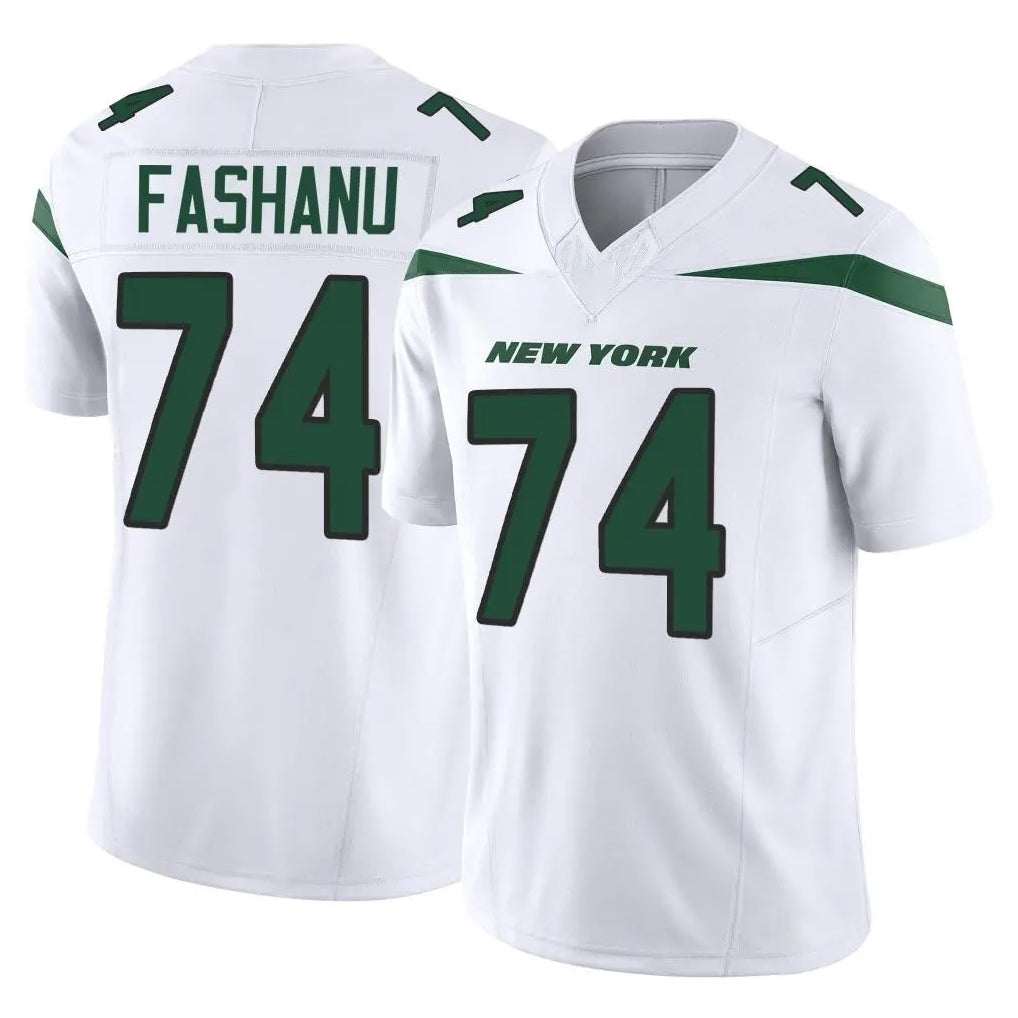 NY.Jets #74 Olu Fashanu Player White Limited Vapor F.U.S.E. Home Game STECN Stitched Jerseys
