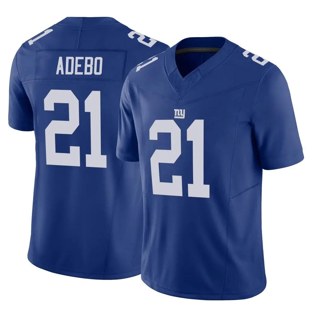 NY.Giants #21 Paulson Adebo Player Royal Limited Vapor F.U.S.E. Home Game STECN Stitched Jerseys