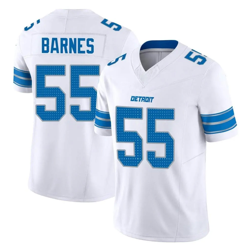 D.Lions #55 Derrick Barnes Player White Limited Vapor F.U.S.E. Alternate Home Game STECN Stitched Jerseys