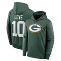 GB.Packers #10 Jordan Love Player Green Pullover Hoodies Limited STECN Stitched Jerseys