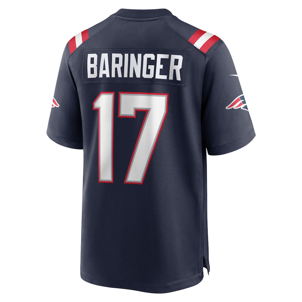 STECN NE.Patriots #17 Bryce Baringer Navy Team Game Jersey