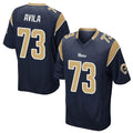 LA.Rams #73 Steve Avila Player Navy Home Game STECN Stitched Jerseys