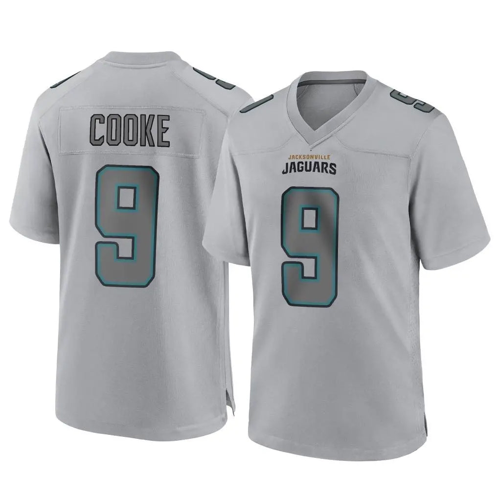 J.Jaguars #9 Logan Cooke Player Gray Atmosphere Fashion Home Game STECN Stitched Jerseys