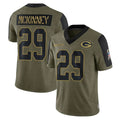 GB.Packers #29 Xavier McKinney Player Olive Salute To Service Limited Game STECN Stitched Jerseys
