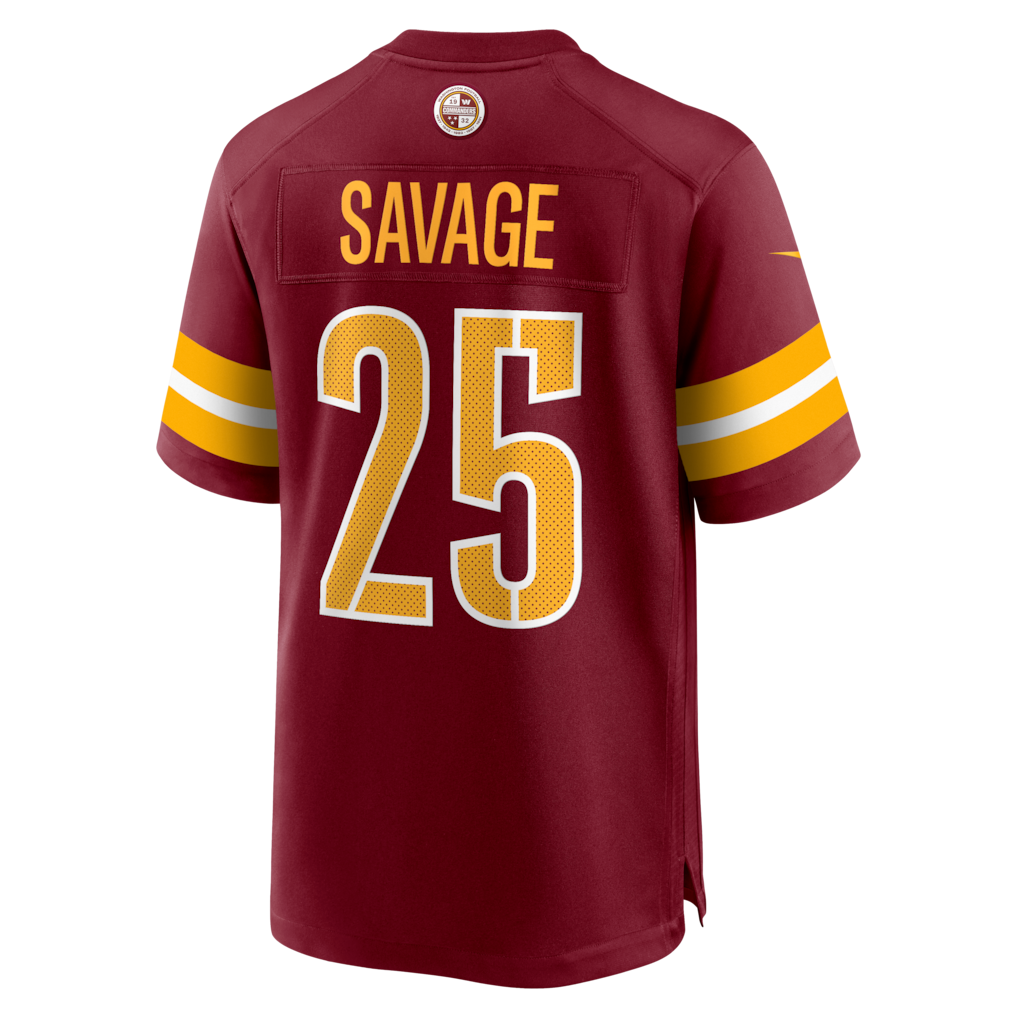 STECN W.Commanders #25 Darnell Savage Burgundy Team Game Jersey
