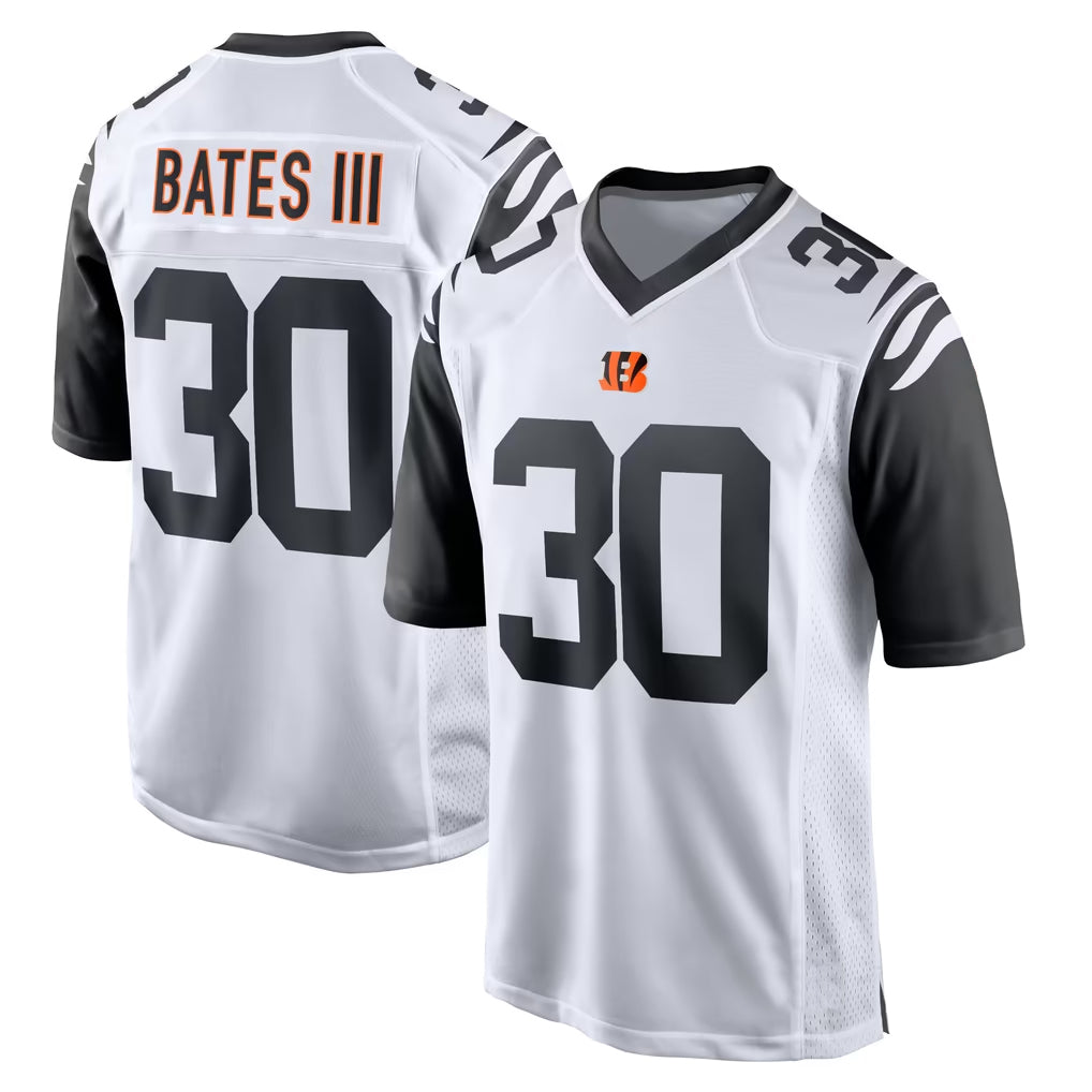 C.Bengals #30 Chase Brown Player White Alternate Home Game STECN Stitched Jerseys