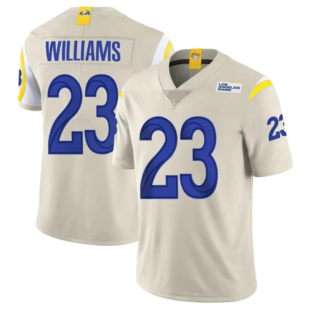 LA.Rams #23 Kyren Williams Player Bone Limited Vapor Home Game STECN Stitched Jerseys