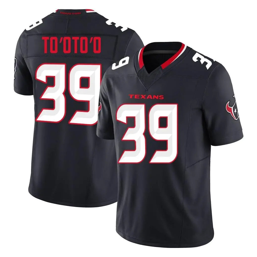 H.Texans #39 Henry To'oTo'o Player Navy Limited Alternate Vapor F.U.S.E. Home Game STECN Stitched Jerseys