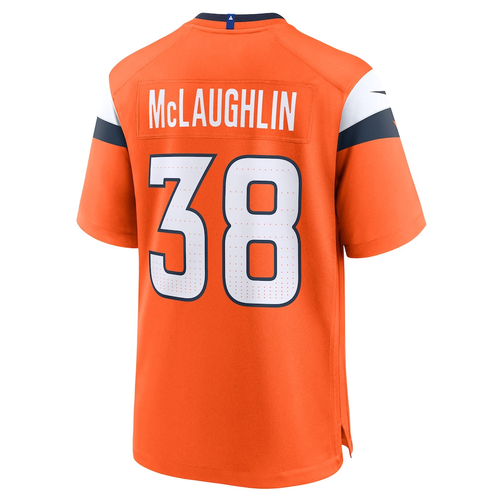 STECN D.Broncos #38 Jaleel McLaughlin Orange Alternate Game Jersey