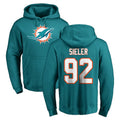 M.Dolphins #92 Zach Sieler Player Aqua LOGO Pullover Hoodies Limited STECN Stitched Jerseys
