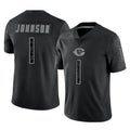 C.Bears #1 Jaylon Johnson Player Black REFLECTIVE Limited Game STECN Stitched Jerseys