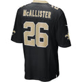 STECN NO.Saints #26 Deuce McAllister Black Game Retired Player Jersey