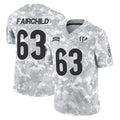 C.Bengals #63 Dylan Fairchild Player Arctic Camo Salute to Service Limited STECN Stitched Jerseys