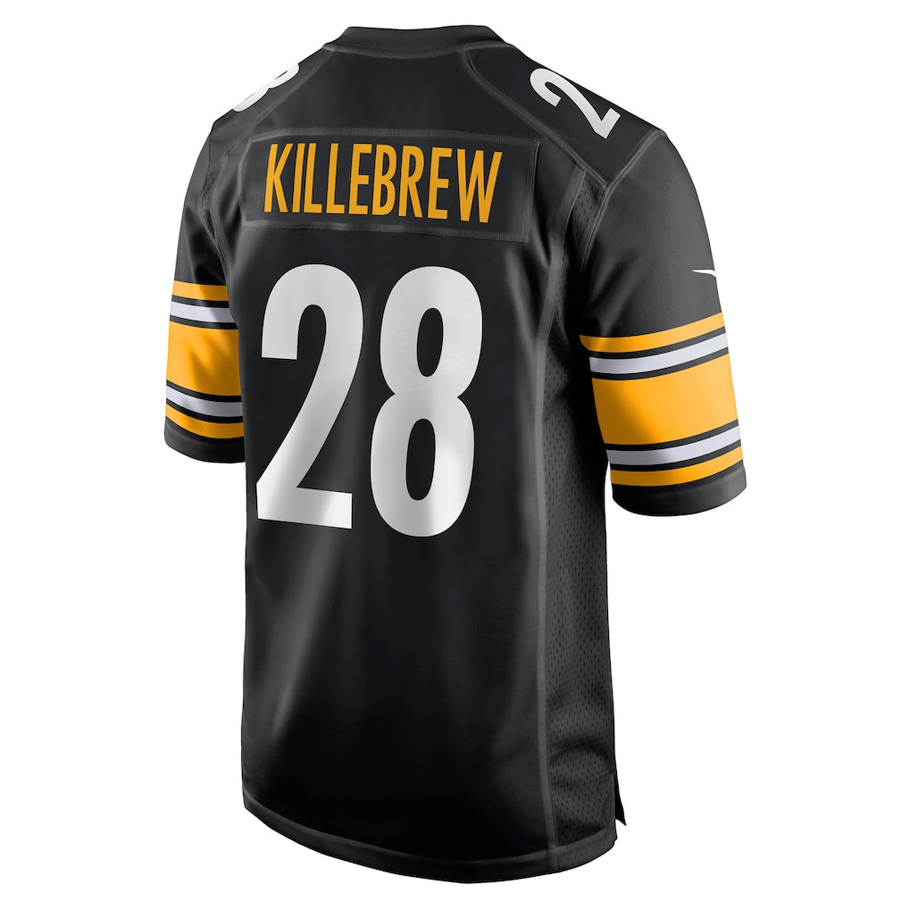 STECN P.Steelers #28 Miles Killebrew Black Game Jersey