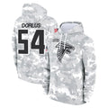 A.Falcons #54 Brandon Dorlus Player Camo Arctic Salute to Service Hoodies Limited STECN Stitched Jerseys