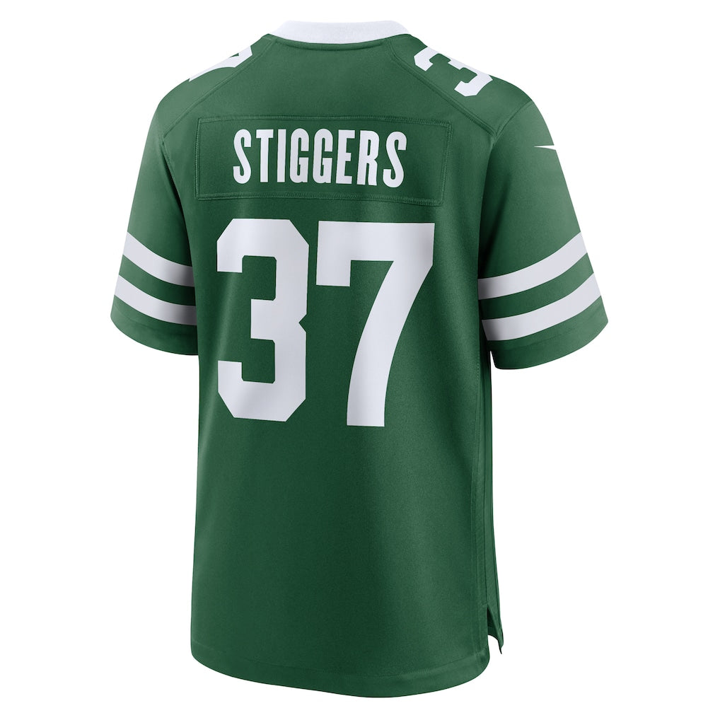 STECN NY.Jets #37 Qwan'tez Stiggers Legacy Green Team Game Jersey