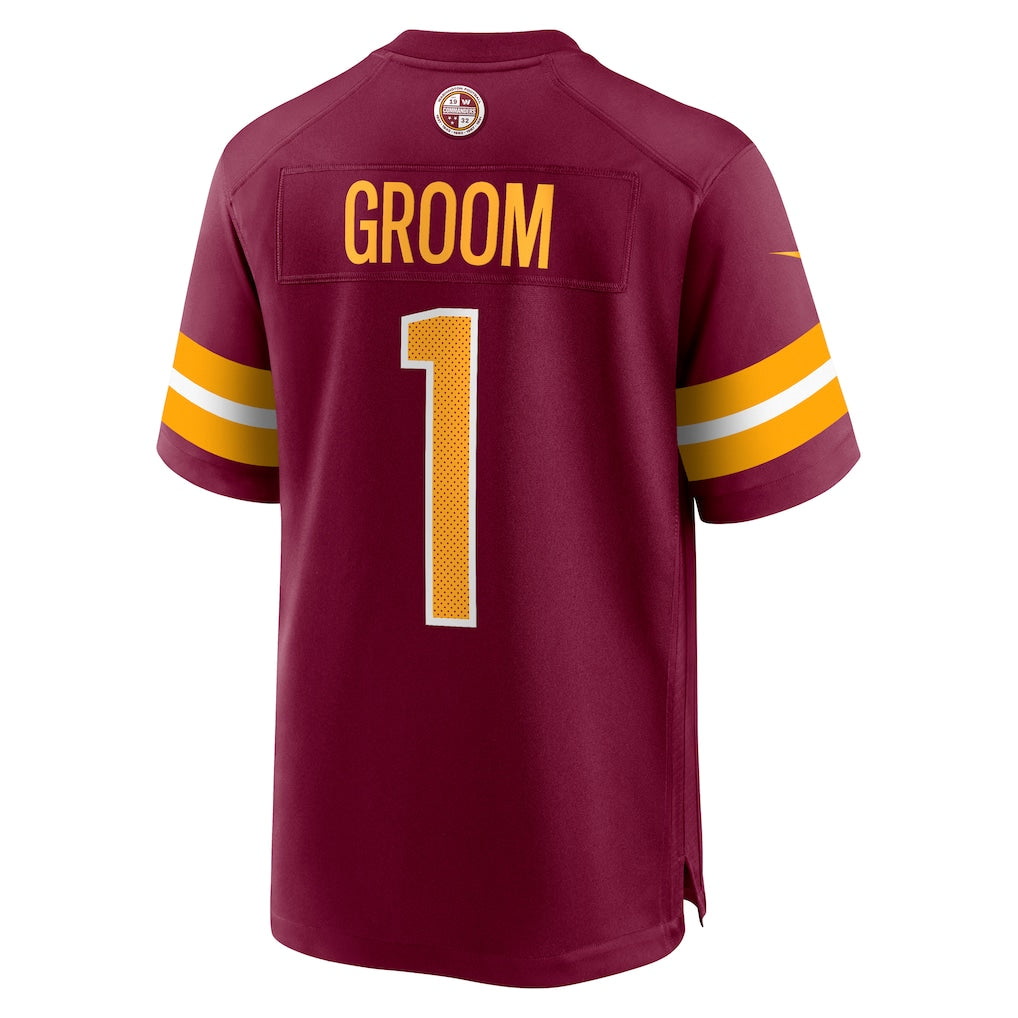 STECN W.Commanders #1 Groom Burgundy Game Jersey