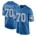 D.Lions #70 Juice Scruggs Player Blue Vapor Untouchable Throwback Game STECN Stitched Jerseys