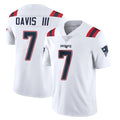 NE.Patriots #7 Carlton Davis III Player White Vapor Untouchable Home Game STECN Stitched Jerseys