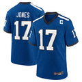IN.Colts #17 Daniel Jones Player Royal Alternate Indiana Nights Home Game STECN Stitched Jerseys