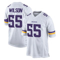 M.Vikings #55 Eric Wilson Player White Home Game STECN Stitched Jerseys