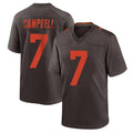 C.Browns #7 Tyson Campbell Player Brown Alternate Home Game STECN Stitched Jerseys