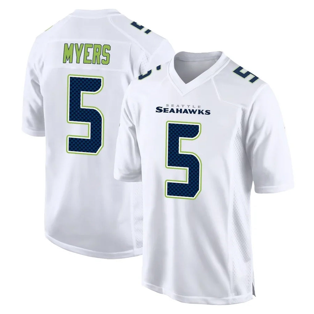 S.Seahawks #5 Jason Myers Player White Tundra Fashion Home Game STECN Stitched Jerseys