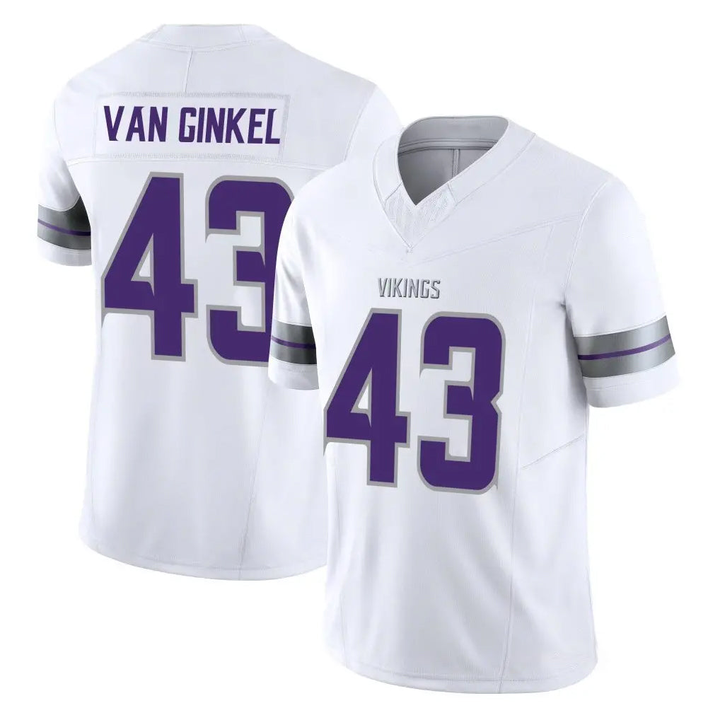 M.Vikings #43 Andrew Van Ginkel Player White Limited Alternate Vapor F.U.S.E. Home Game STECN Stitched Jerseys