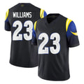 LA.Rams #23 Kyren Williams Player Black Midnight Rivalries Collection Limited Home Game STECN Stitched Jerseys
