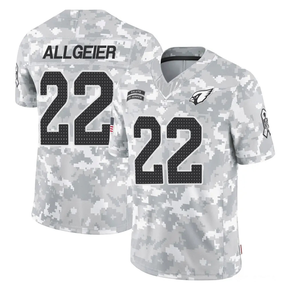 A.Cardinals #22 Tyler Allgeier Player Arctic Camo Limited Salute To Service Home Game STECN Stitched Jerseys