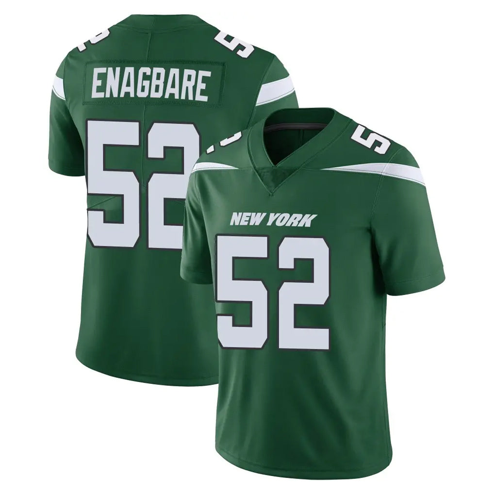 NY.Jets #52 Kingsley Enagbare Player Green Limited Vapor Home Game STECN Stitched Jerseys