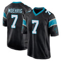 C.Panthers #7 Tre'von Moehrig Player Black Home Game STECN Stitched Jerseys