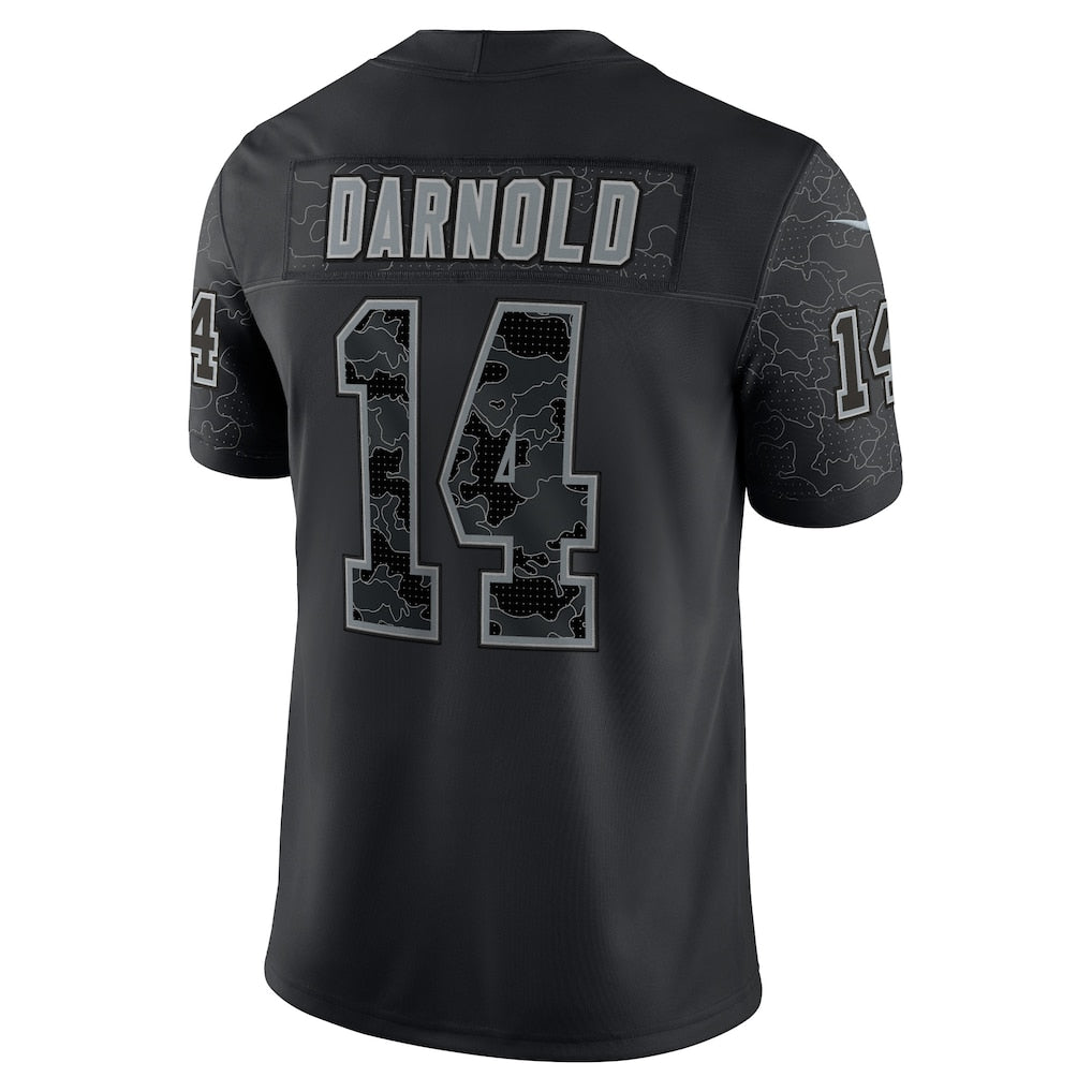 STECN C.Panthers #14 Sam Darnold Black RFLCTV Limited Jersey
