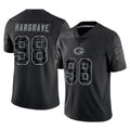 GB.Packers #98 Javon Hargrave Player Black Reflective Limited Home Game STECN Stitched Jerseys