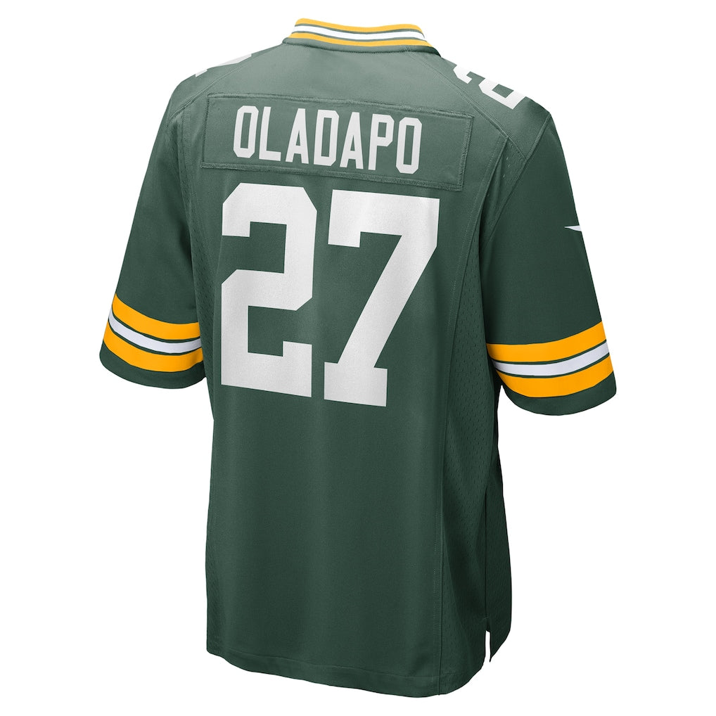 STECN GB.Packers #27 Kitan Oladapo Green Game Jersey