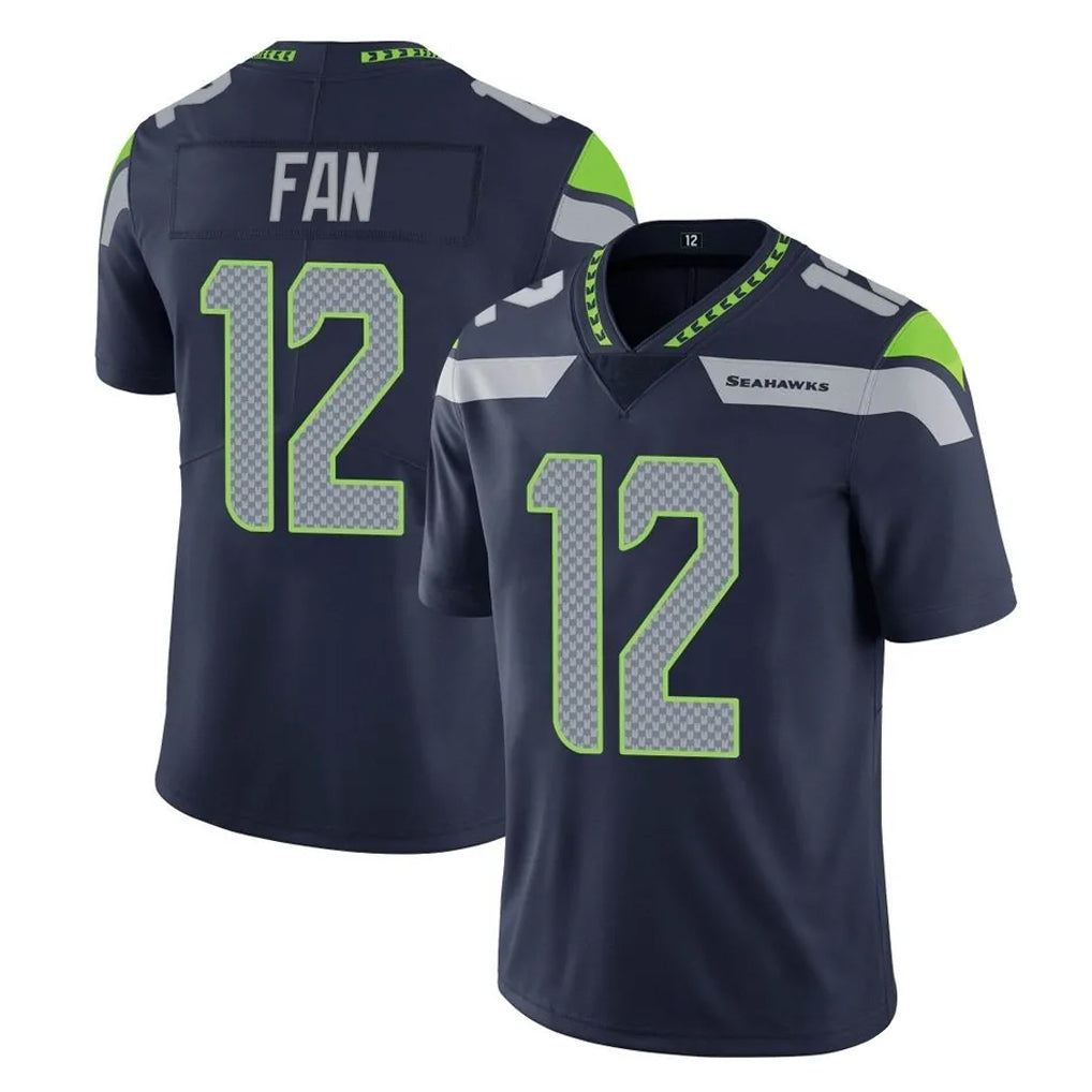 S.Seahawks #12 12th Fan Player Navy Limited Vapor Untouchable Home Game STECN Stitched Jerseys