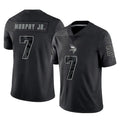 M.Vikings #7 Byron Murphy Jr. Player Black Reflective LImited Home Game STECN Stitched Jerseys