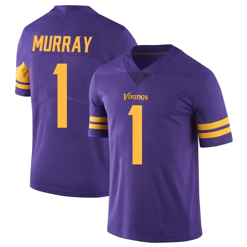 M.Vikings #1 Kyler Murray Player Purple Limited Color Rush Home Game STECN Stitched Jerseys