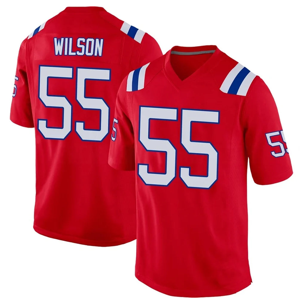 NE.Patriots #55 Jared Wilson Player Red Home Game Ddoa Stitched Jerseys