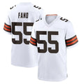 C.Browns #55 Spencer Fano Player White Home Game STECN Stitched Jerseys
