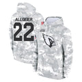 A.Cardinals #22 Tyler Allgeier Player Arctic Camo Limited Salute to Service Pullover Hoodies Game STECN Stitched Jerseys