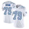 B.Bills #79 Spencer Brown Player White Rivalries Collection Limited Game STECN Stitched Jerseys