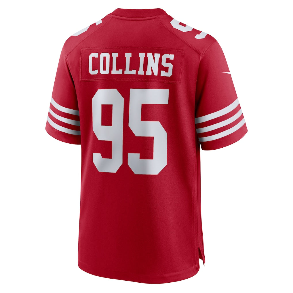STECN SF.49ers #95 Alfred Collins Scarlet Team Game Jersey