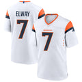 D.Broncos #7 John Elway Player White Home Game STECN Stitched Jerseys