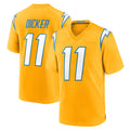 LA.Chargers #11 Cameron Dicker Player Gold Home Game STECN Stitched Jerseys