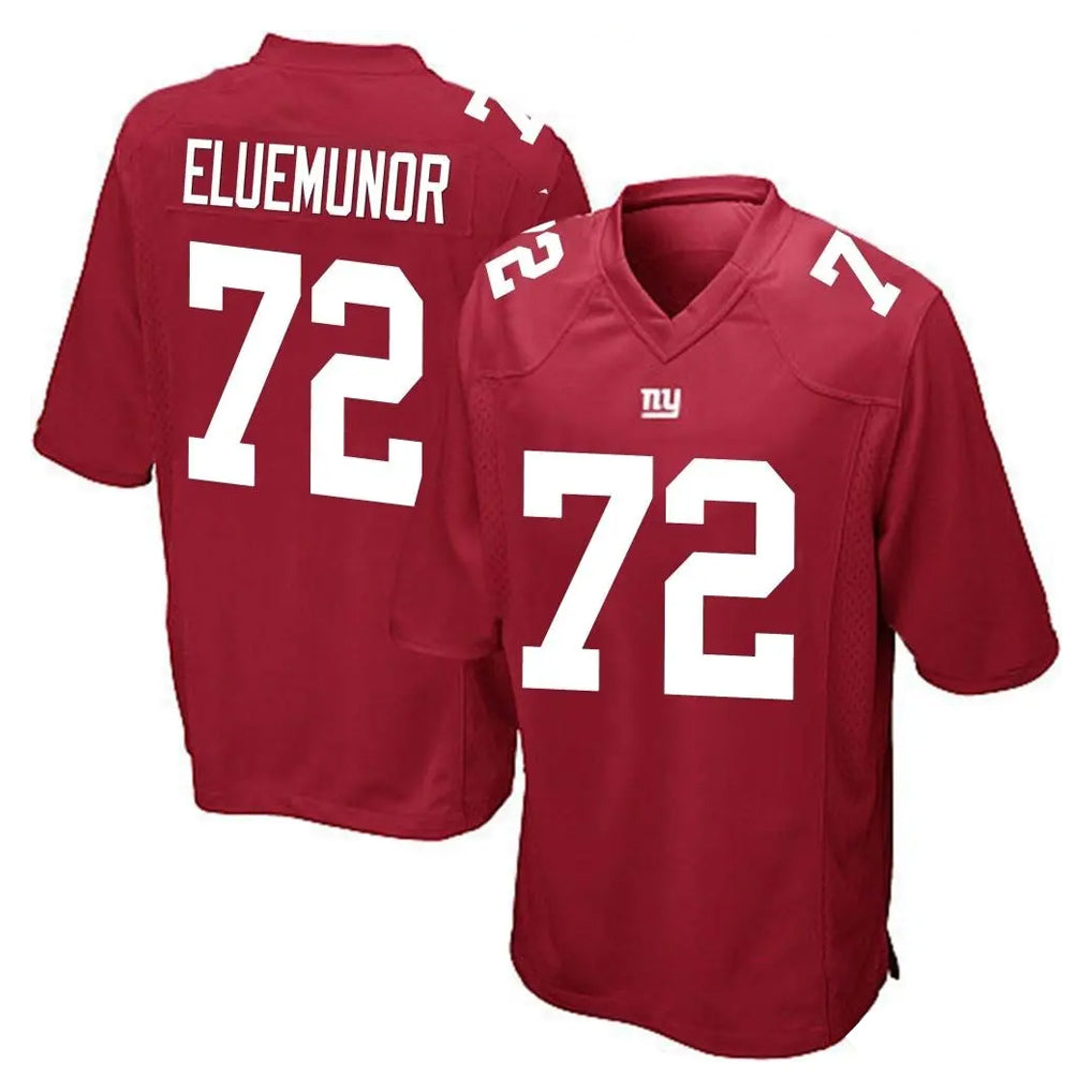 NY.Giants #72 Jermaine Eluemunor Player Red Home Game STECN Stitched Jerseys