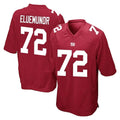 NY.Giants #72 Jermaine Eluemunor Player Red Home Game STECN Stitched Jerseys
