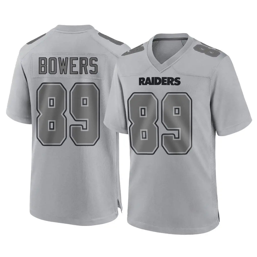 LV.Raiders #89 Brock Bowers Player Gray Atmosphere Fashion Limited Game STECN Stitched Jerseys