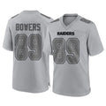 LV.Raiders #89 Brock Bowers Player Gray Atmosphere Fashion Limited Game STECN Stitched Jerseys
