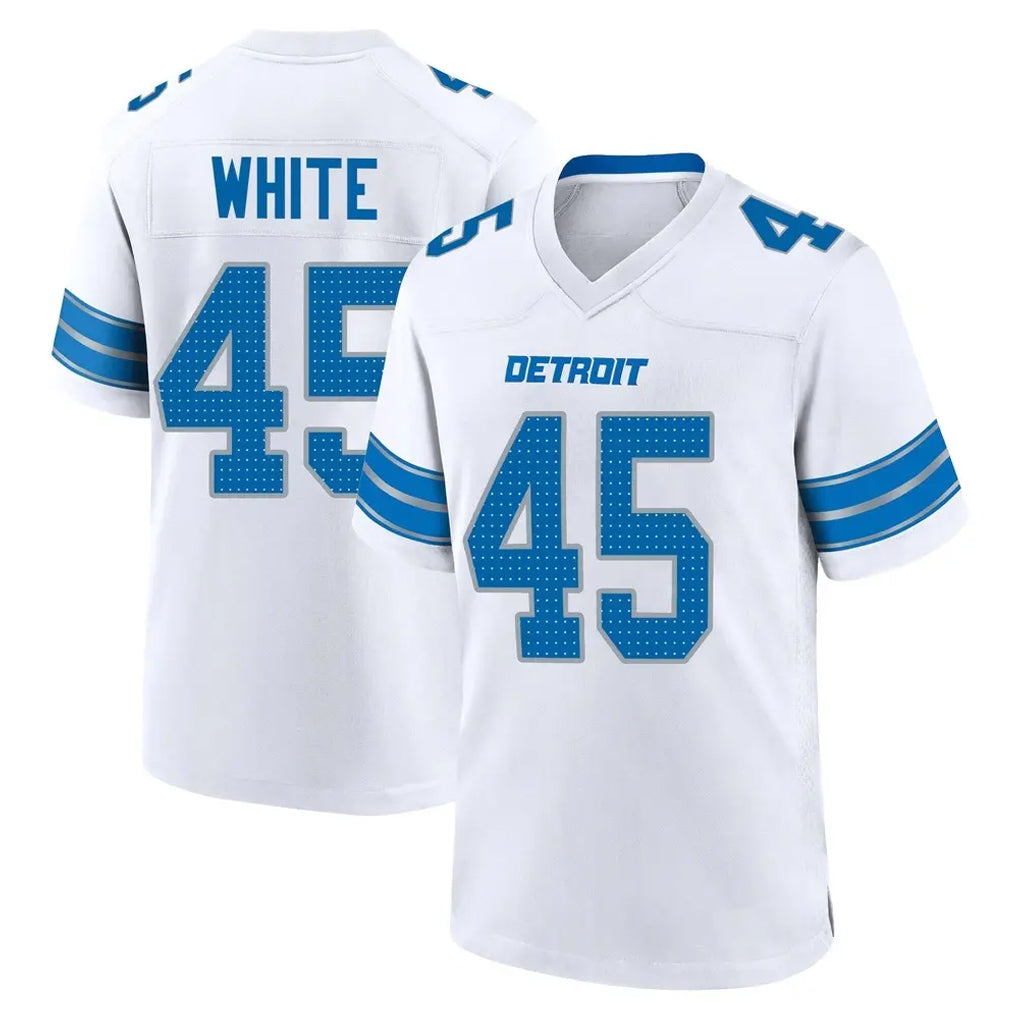 D.Lions #45 Devin White Player White Alternate Home Game STECN Stitched Jerseys